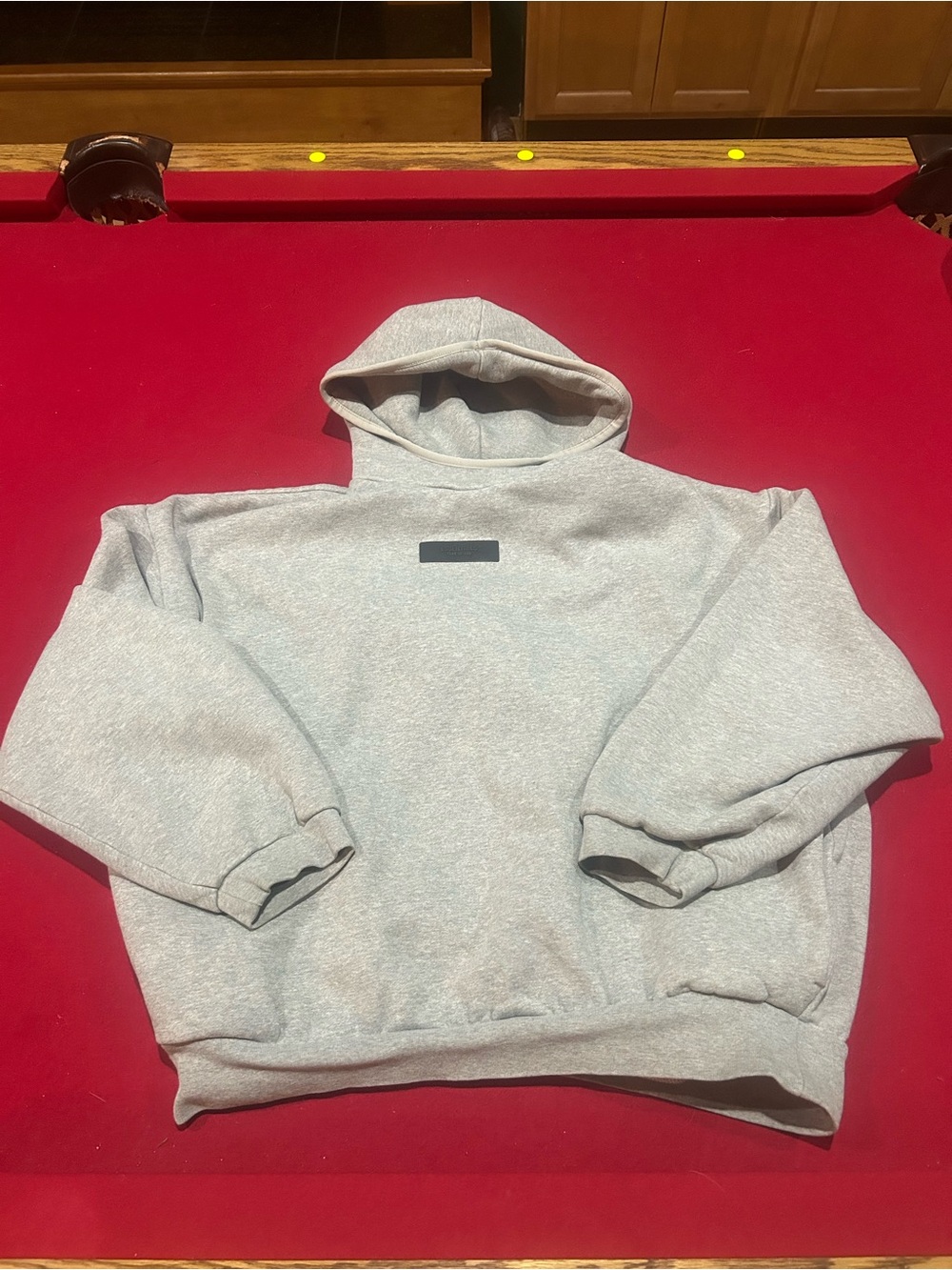 Fear of God Essentials Grey Pullover with Black Chest Patch